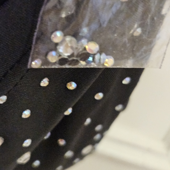 BANJUL Black Pearl & Rhinestone Embellished Sleeveless Bodycon Dress, Large, NWT - Picture 15 of 16